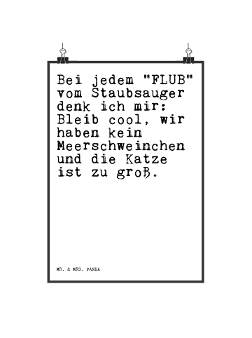 Mr. & Mrs. Panda Poster Bei jedem "FLUB" vom... mit Spruch in Weiß