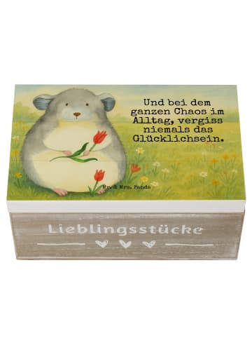 Mr. & Mrs. Panda Box Chinchilla Blume Design mit Spruch in Weiß