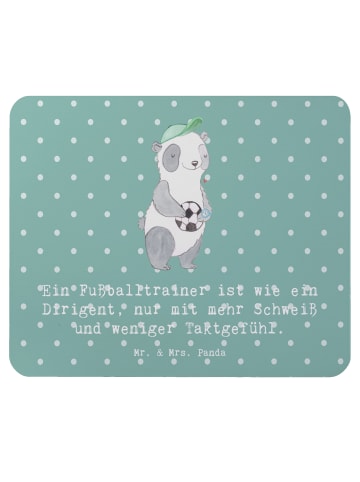 Mr. & Mrs. Panda Maus-Pad Fußballtrainer Dirigent mit Spruch in Meeresbrise