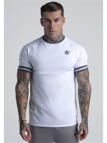 SikSilk T-Shirt in white/grey