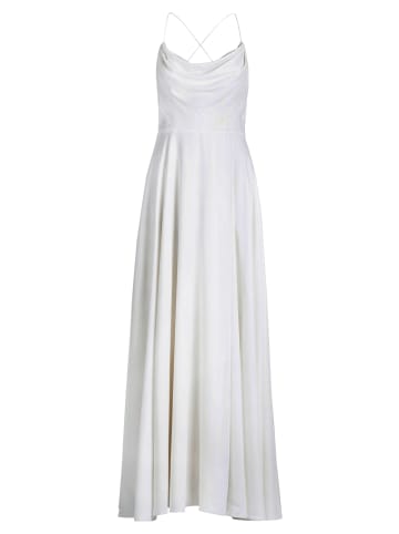 Vera Mont Abendkleid mit Wasserfallausschnitt in Rohweiß