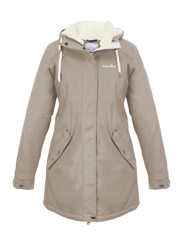 Regenliebe Friesennerz mit Teddyfleece gefüttert cappuccino braun in cappuccino