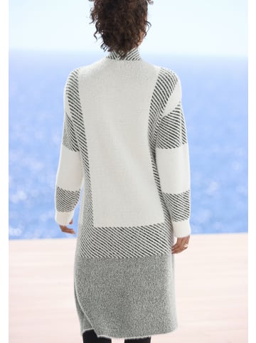 LASCANA Longstrickjacke in creme-schwarz
