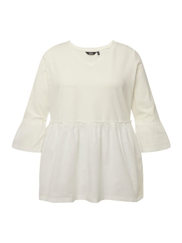 Ulla Popken Shirt in schneeweiß