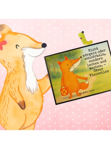 Mr. & Mrs. Panda Schreibunterlage Fuchs Laterne Design mit Spruch in Weiß