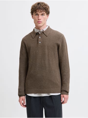 Jack & Jones Gestricktes Polo in Brindle