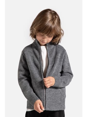 Coccodrillo Pullover mit Reißverschluss in schwarzgrau
