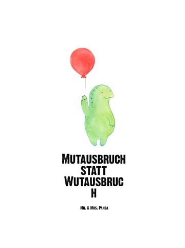 Mr. & Mrs. Panda Trinkflasche Schildkröte Luftballon mit Spruch in Weiß