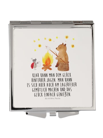 Mr. & Mrs. Panda Kosmetikspiegel Bär & Marienkäfer Lagerfeuer mi... in Weiß