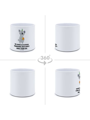 Mr. & Mrs. Panda Pflanzenkübel groß Koala Geschenk mit Spruch in Weiß