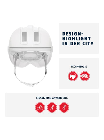 ABUS Fahrradhelm HUD-Y ACE in pure white