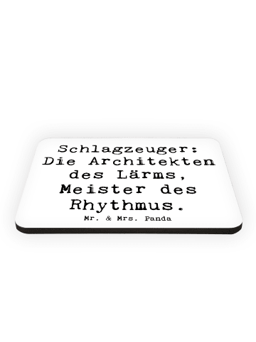 Mr. & Mrs. Panda Magnet Spruch Schlagzeug Architekten mit Spruch in Weiß