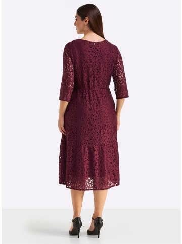 sheego Webkleid in burgund