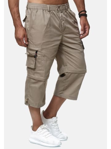 LMC Cargo Shorts Zip Hose 3/4 Schlupfhose Verstellbare Beinlänge in Khaki