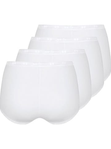 Sloggi Baumwolle, Single-Jersey Taillenslip 4er-Pack Basic+ in weiß