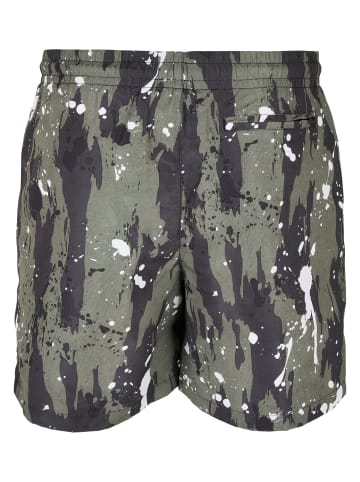 Urban Classics Badeshorts in white dot camo aop