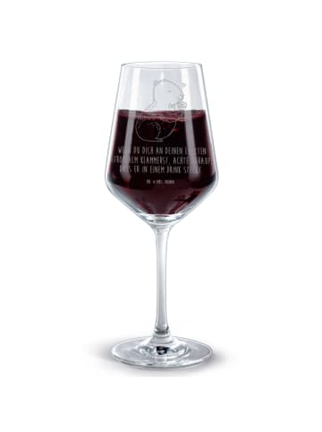 Mr. & Mrs. Panda Bordeauxglas Capybara Wein mit Spruch in Transparent