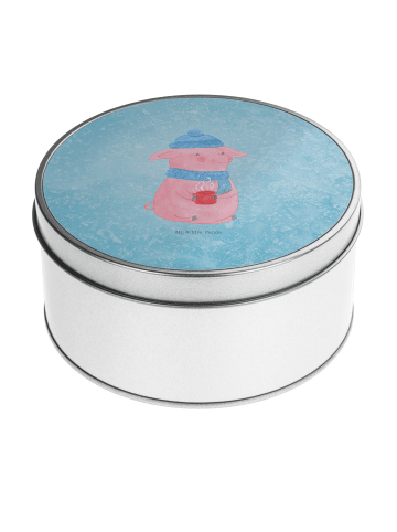 Mr. & Mrs. Panda Blechdose Schweinchen Glühwein ohne Spruch in Eisblau