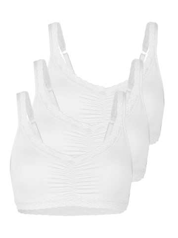 Like It 3er Pack Soft BH in weiss