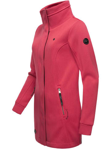 ragwear Sweatjacke Letrice Bonded in Raspberry