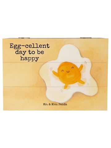 Mr. & Mrs. Panda Schatzkiste Spiegelei Ei Design mit Spruch in Weiß