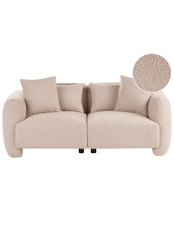 Beliani 3-Sitzer Sofa EKENES in Beige - (W) 182 x (H) 72 x (L) 90 cm