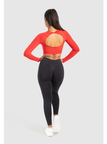 SMILODOX Crop Longsleeve Bethy Seamless in Rot