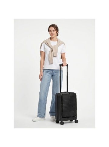 Redolz Essentials 17 2.0 4 Rollen Kabinentrolley 55 cm Laptopfach mit Dehnfalte black
