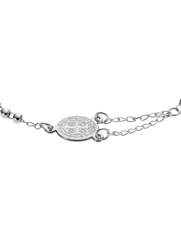 Steel_Art Armkette für Frauen Rosarium poliert in Silberfarben Poliert