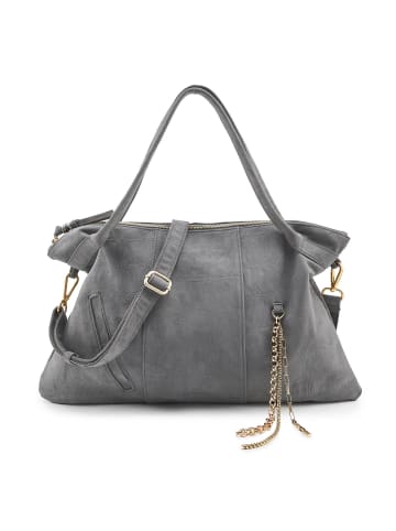 FREDs BRUDER Velvet Wild Schultertasche Leder 59 cm in dark grey