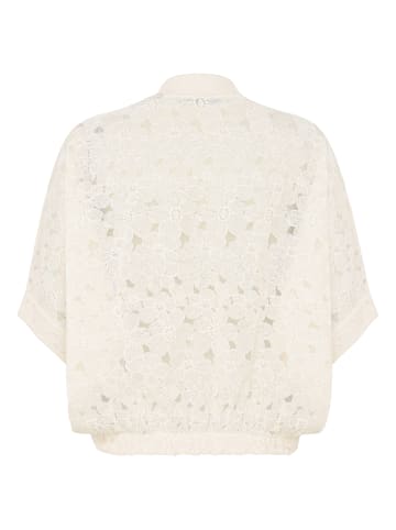 Zero  Spitzenjacke kurzarm mit Taschen in Eggnog