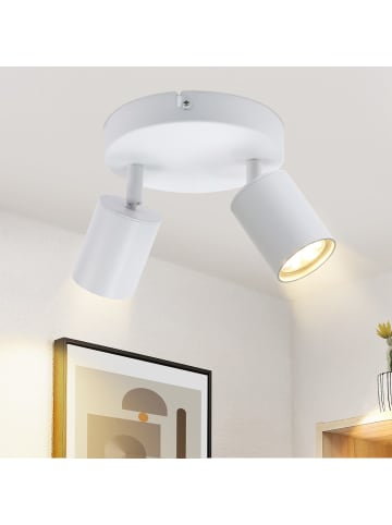 ZMH Deckenleuchte in Weiß 2-flammige GU10 Modern Schwenkbar Deckenspot