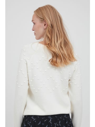 b.young Strickpullover BYNONINA DOT JUMPER - 20810226  Strickpullover mit Strukturmuster in Weiß