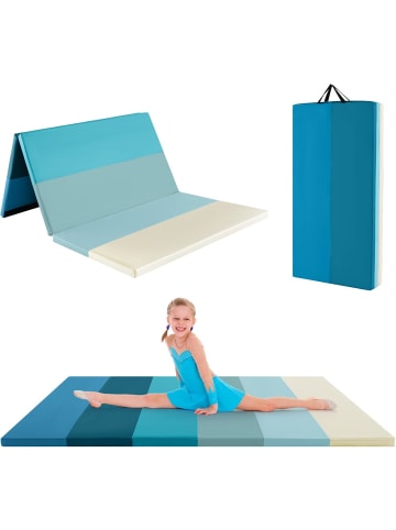 COSTWAY Turnmatte klappbar 180x120cm in Blau