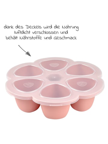 Beaba Silikon-Gefrierform Multiportions Blume in rosa