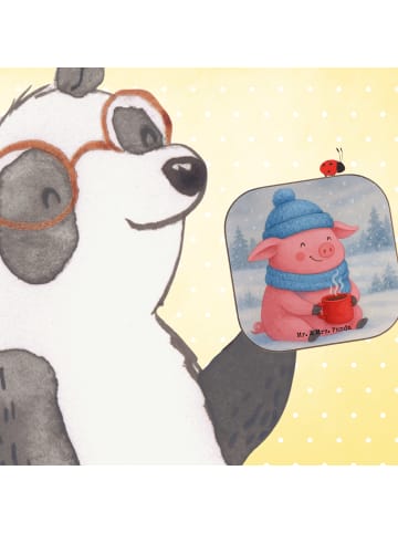 Mr. & Mrs. Panda Holzuntersetzer Schweinchen Glühwein Design ohn... in Weiß