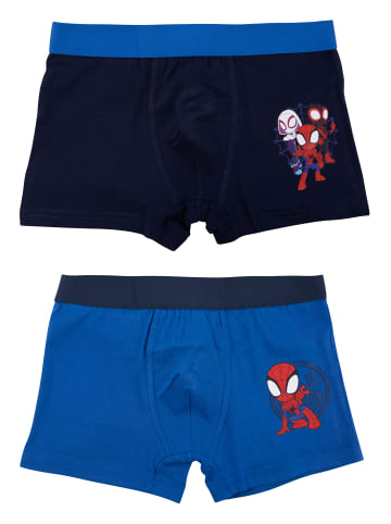 United Labels 2er Pack Marvel Spiderman Boxershorts in blau