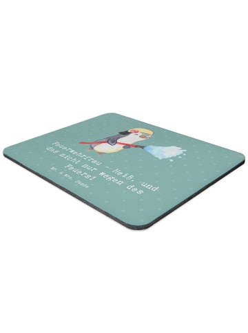 Mr. & Mrs. Panda Mouse Pad Feuerwehrfrau Heiß mit Spruch in Meeresbrise