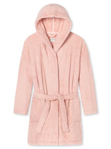 Schiesser Bademantel Teddy Fleece in Rosa