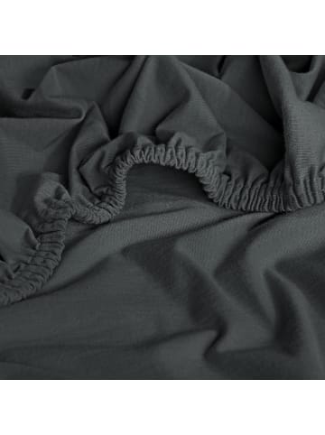 REDBEST Single-Jersey Boxspring-Spannbettlaken Denver in anthrazit
