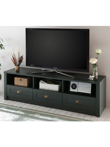 Furn.Design TV-Lowboard grün 158 x 47 cm, TV Unterteil im Landhaus-Stil