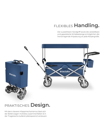 tectake Faltbarer Handwagen Nico mit Tragetasche Belastbarkeit 80kg