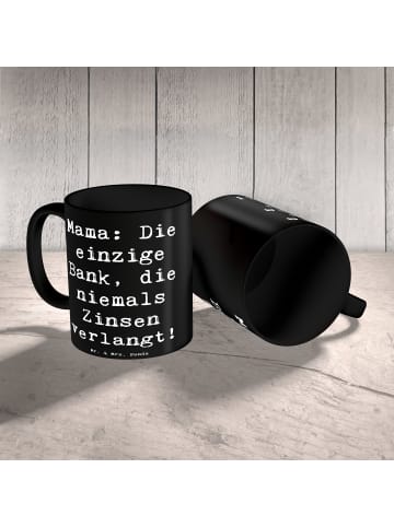 Mr. & Mrs. Panda Tasse Mutter Bank mit Spruch in Schwarz