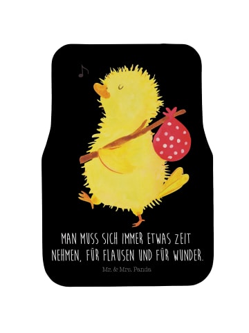 Mr. & Mrs. Panda Autoteppich Küken Wander mit Spruch in Schwarz