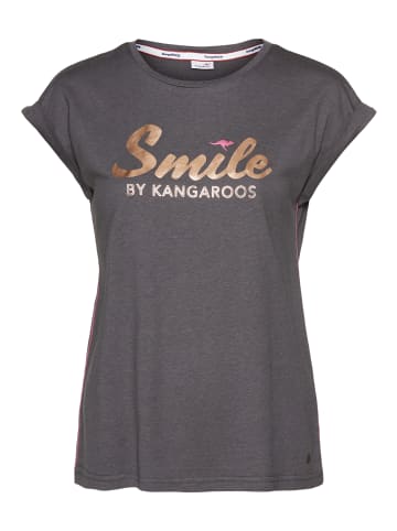 Kangaroos T-Shirt in Anthracit Melange