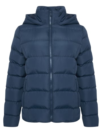 Threadbare Steppjacke Dianna Hooded short Puffer in blau-schwarz