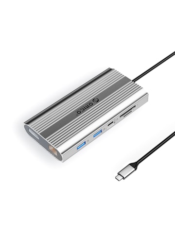 Orico XDR 12-in-1 USB-C Dockingstation USB-A-, USB-C-, HDMI 4K 60Hz-, DisplayPort 4K