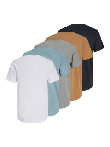 Jack and Jones Tee SS Crew Neck 5PK in Mehrfarbig