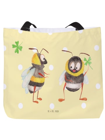Mr. & Mrs. Panda Strandtasche Hummeln Kleeblatt ohne Spruch in Gelb Pastell