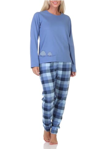 NORMANN Schlafanzug Pyjama langarm Tiermotiv - 88762 in dunkelblau